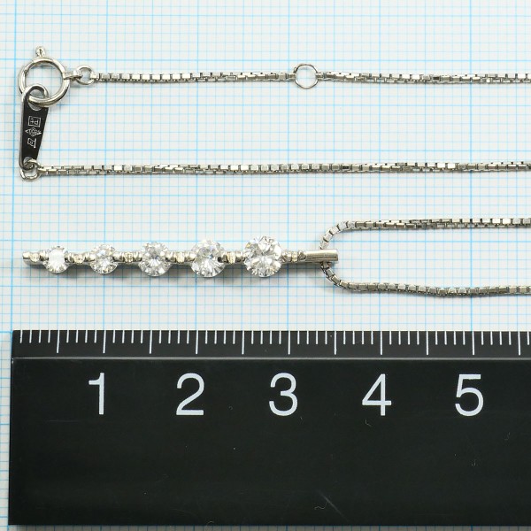 PT900 プラチナ PT850 ネックレス ダイヤ 1.00 鑑別書 ジュエリー 中古 PT900 プラチナ PT850 ネックレス ダイヤ 1.00 鑑別書 ジュエリー 中古