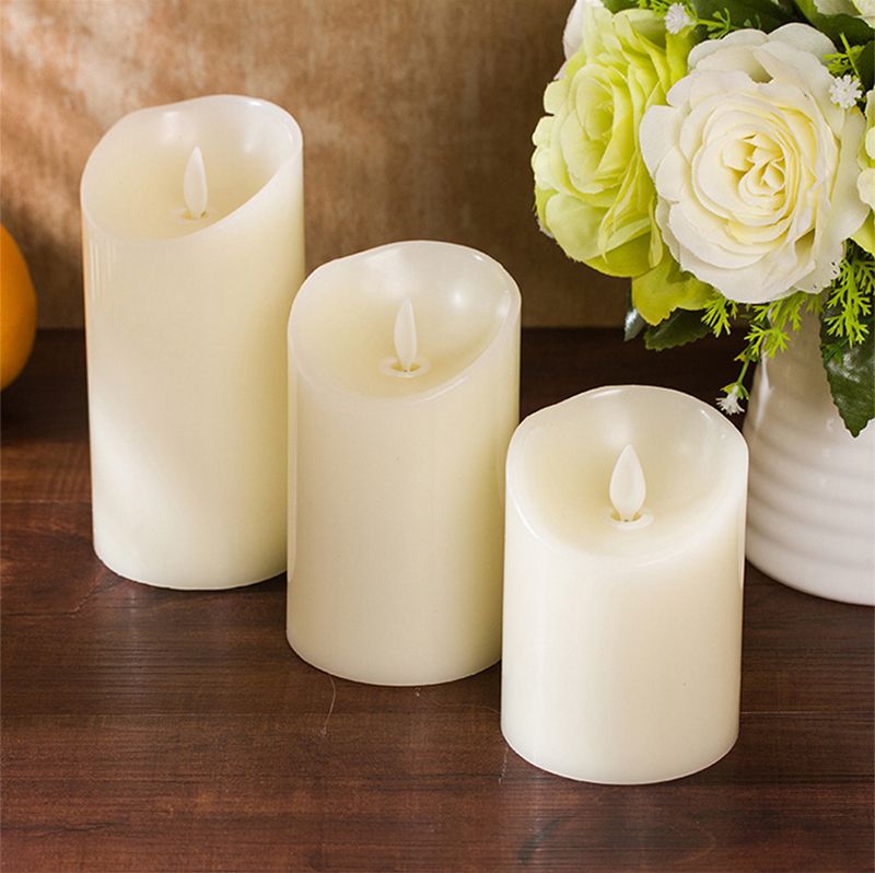 キャンドルライト 3本セット リモコン操作 タイマー ろうそく LED ランプ インテリライト 点灯モード 蝋燭 ろうそく 電池式 インテリア おしゃれ