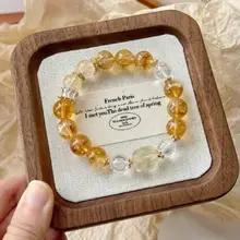 ナチュラルイエロータワークリスタルブレスレット女性用ブラジルレモンイエローフレキシブルブレスレット富と幸運を引き寄せるギフト ナチュラルイエロータワークリスタルブレスレット女性用ブラジルレモンイエローフレキシブルブレスレット富と幸運を引き寄せるギフト