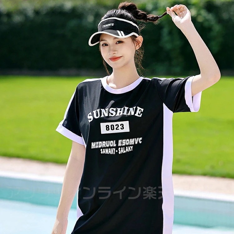 【2025新着】お腹を隠れる 水着 3点セット 中学生 高校生 レディース 体型カバー 韓国 露出控え 大学生 女の子 大きいサイズ かわいい セパレート おしゃれ 韓国風 ラッシュガード ガールズ