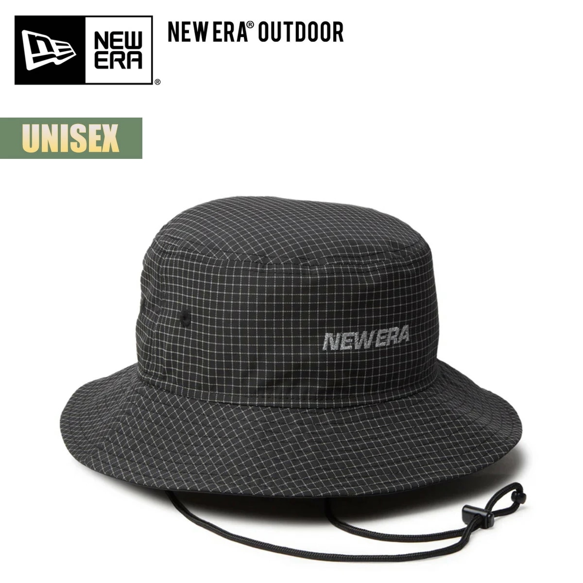 アウトドア ハット 帽子 アドベンチャーライト リフレクター ブラック ドローコード ユニセックス 抗菌 軽量 あご紐 夜 ナイトランニング 手洗い 14392216 2025 SS 正規品