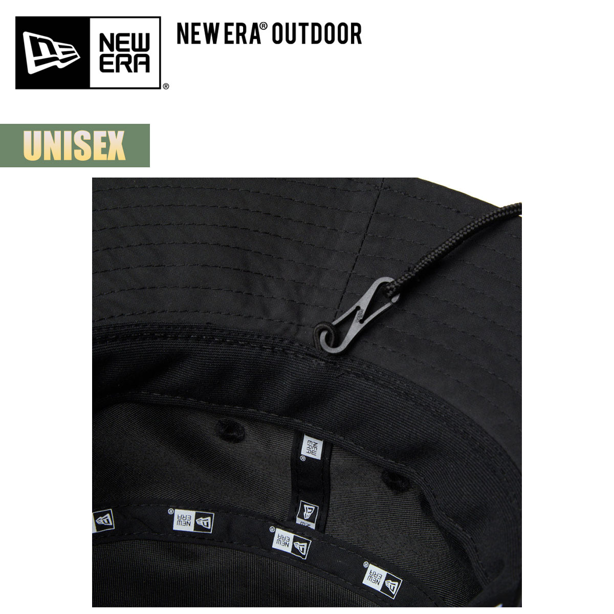 アウトドア ハット 帽子 アドベンチャーライト リフレクター ブラック ドローコード ユニセックス 抗菌 軽量 あご紐 夜 ナイトランニング 手洗い 14392216 2025 SS 正規品