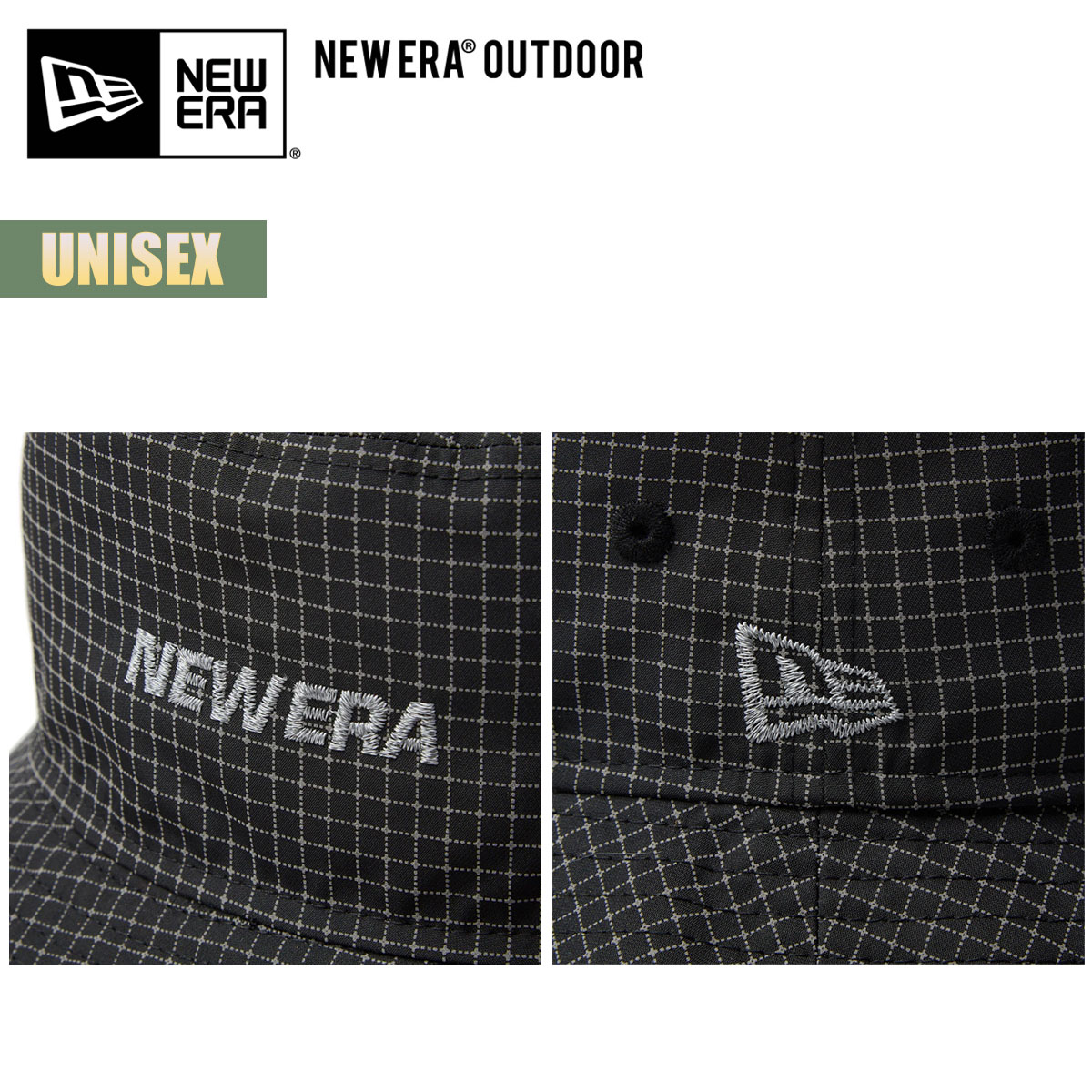 アウトドア ハット 帽子 アドベンチャーライト リフレクター ブラック ドローコード ユニセックス 抗菌 軽量 あご紐 夜 ナイトランニング 手洗い 14392216 2025 SS 正規品