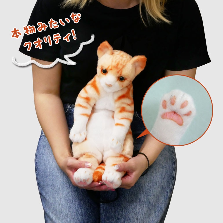 Qoo10] ねこ 猫 ぬいぐるみ リュック リアル