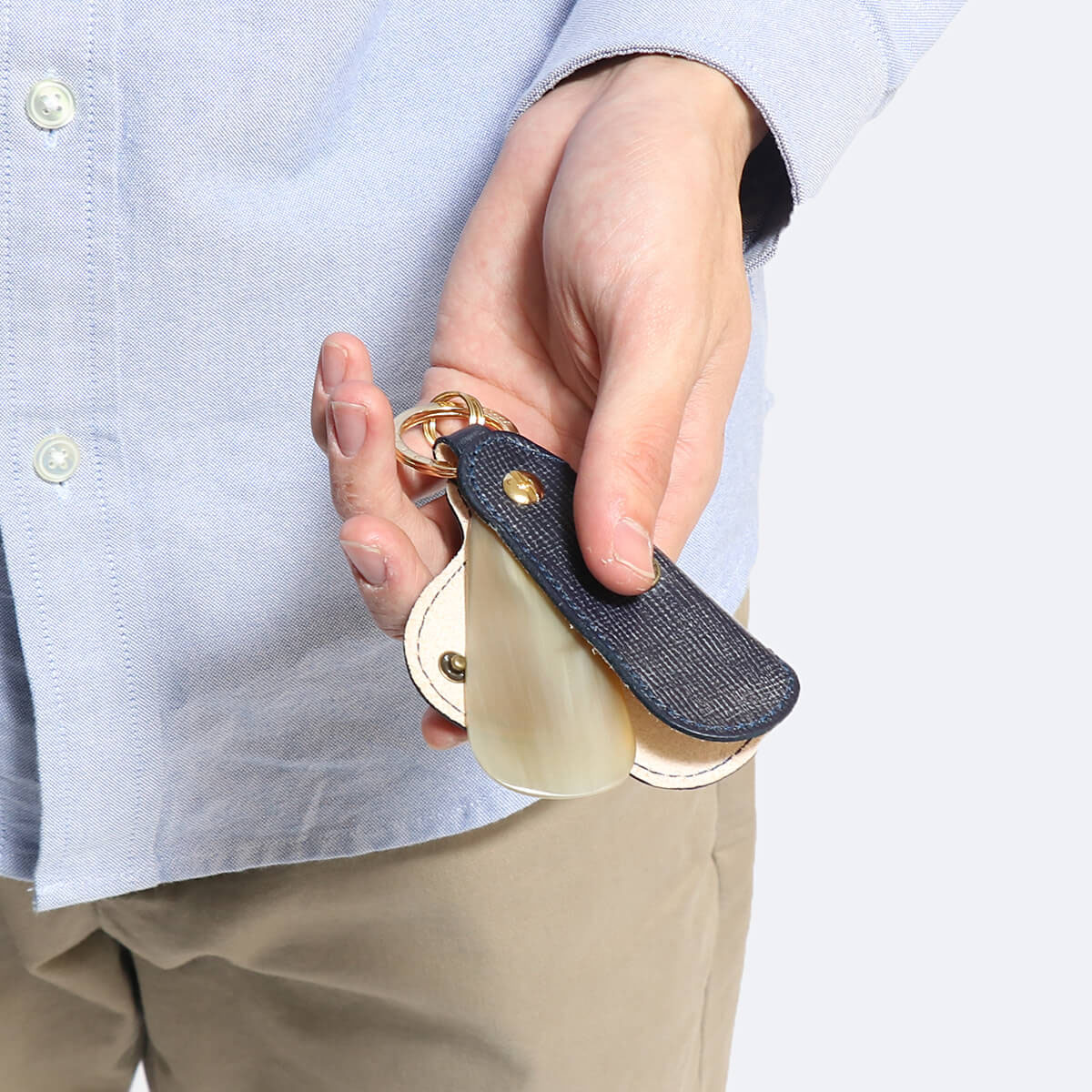 3カ月保証 キーホルダー 携帯用 POCKET SHOE HORN ブライドルレザー 03-5802