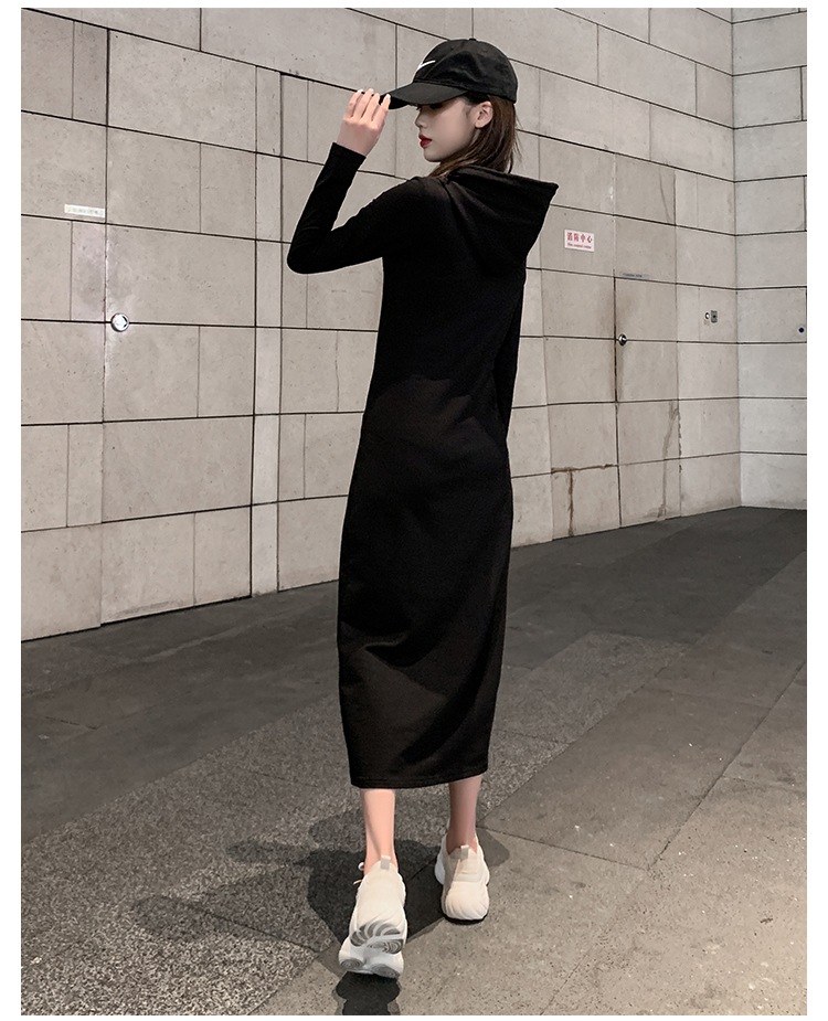 ワンピース レディース フード付き 長袖 ミドル丈 お出かけ ショッピング 買い物 可愛い シンプル スカート ルーズウエスト ブラック 黒 10代 20代 30代 ML XL ミディアム 大人カジュ ワンピース レディース フード付き 長袖 ミドル丈 お出かけ ショッピング 買い物 可愛い シンプル スカート ルーズウエスト ブラック 黒 10代 20代 30代 ML XL ミディアム 大人カジュ