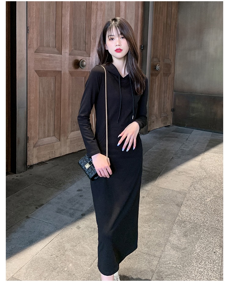 ワンピース レディース フード付き 長袖 ミドル丈 お出かけ ショッピング 買い物 可愛い シンプル スカート ルーズウエスト ブラック 黒 10代 20代 30代 ML XL ミディアム 大人カジュ ワンピース レディース フード付き 長袖 ミドル丈 お出かけ ショッピング 買い物 可愛い シンプル スカート ルーズウエスト ブラック 黒 10代 20代 30代 ML XL ミディアム 大人カジュ