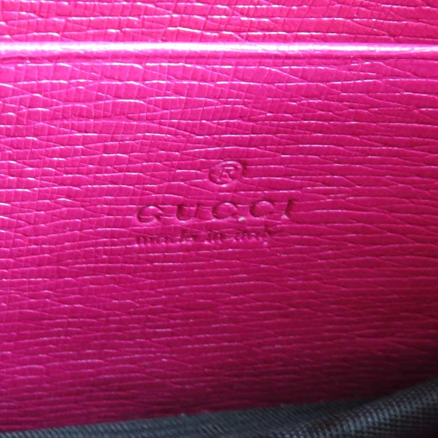 グッチ GUCCI チェーンウォレット レザー ピンク レディース 354697 a0549