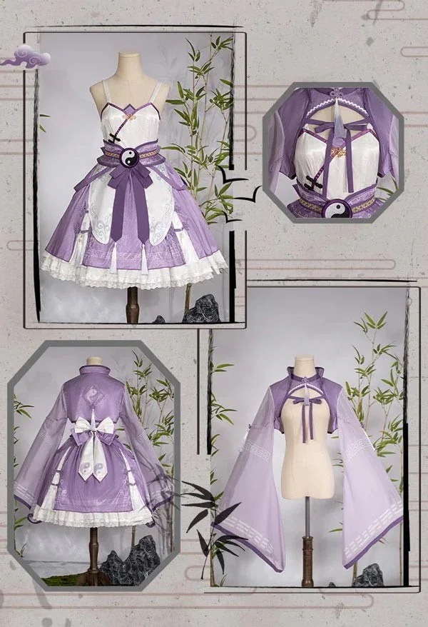 ワンピース ロリータ キョンシー ハロウィン 膝丈 中華風 レディース ゴスロリ Aライン ロリィタファッション リボン 長袖 ロリータワンピース コスム コスプレ 衣装 ゾンビ 可愛い 仮装 ワンピース ロリータ キョンシー ハロウィン 膝丈 中華風 レディース ゴスロリ Aライン ロリィタファッション リボン 長袖 ロリータワンピース コスム コスプレ 衣装 ゾンビ 可愛い 仮装