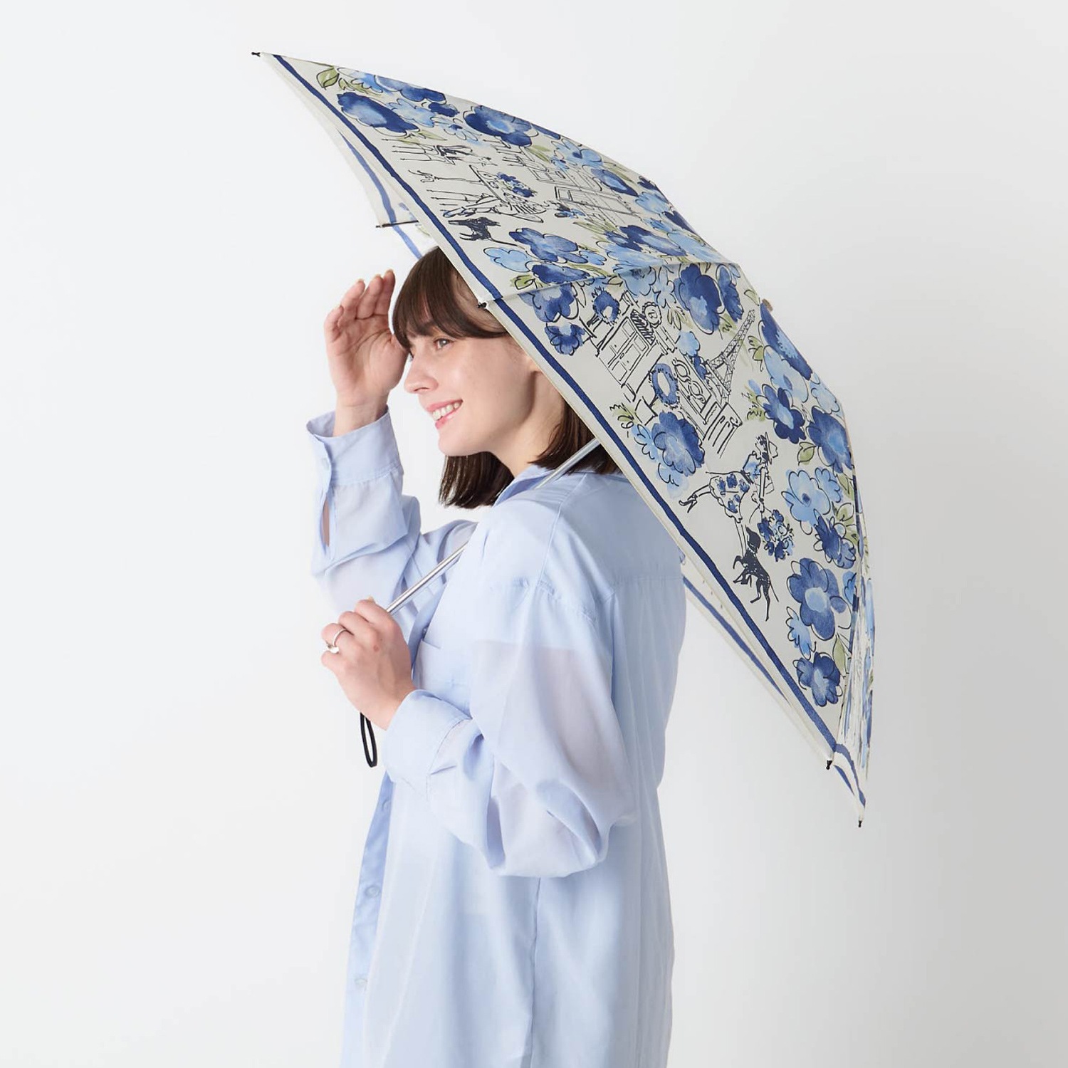 傘 折りたたみ 雨傘 レディース 55cm 軽量 1BA 17116-16 傘 折りたたみ 雨傘 レディース 55cm 軽量 1BA 17116-16