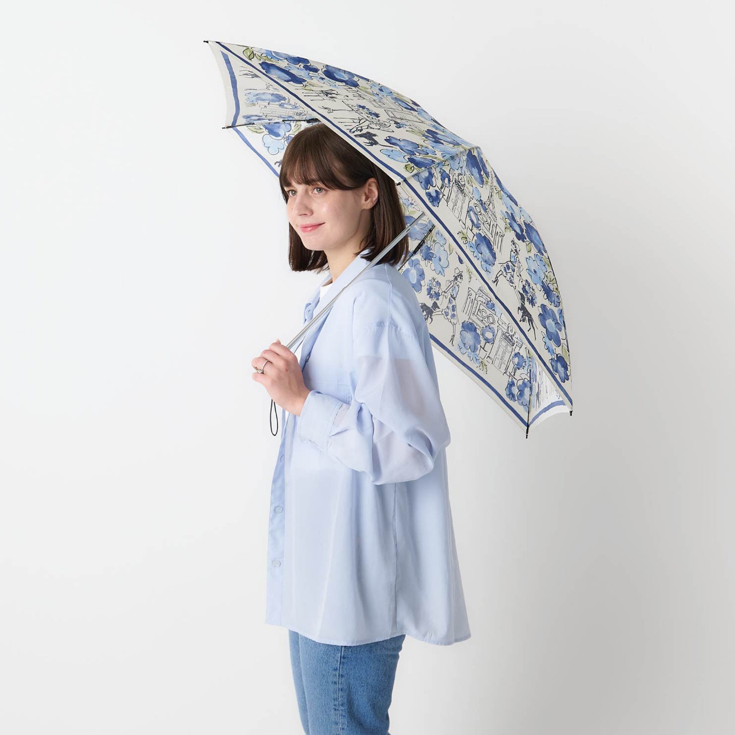 傘 折りたたみ 雨傘 レディース 55cm 軽量 1BA 17116-16 傘 折りたたみ 雨傘 レディース 55cm 軽量 1BA 17116-16