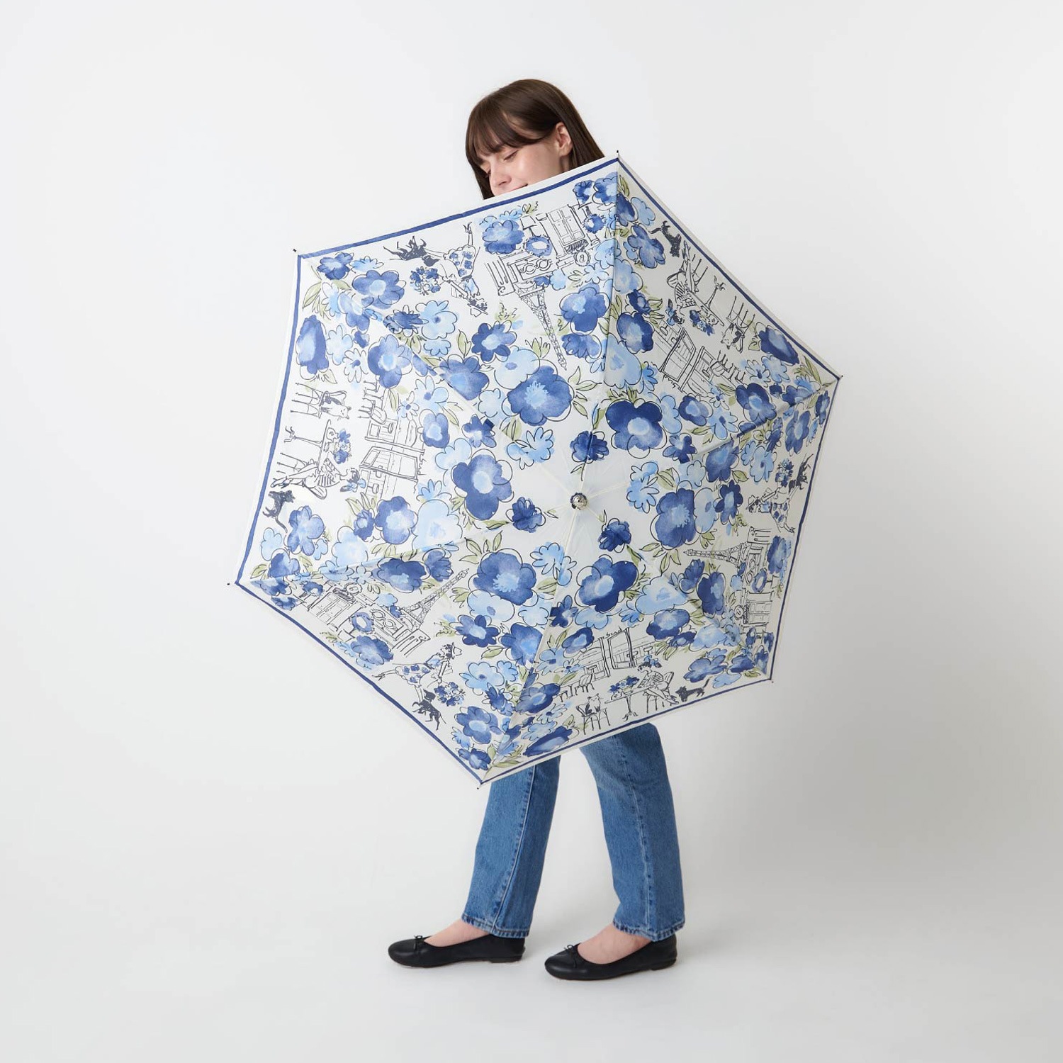 傘 折りたたみ 雨傘 レディース 55cm 軽量 1BA 17116-16 傘 折りたたみ 雨傘 レディース 55cm 軽量 1BA 17116-16