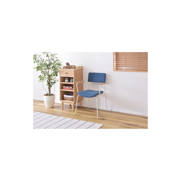 オークの肘掛と白アイアンのアームチェア 北欧 ナチュラル チェア ダイニングチェア ダイニング キッチン ダイニングキッチン