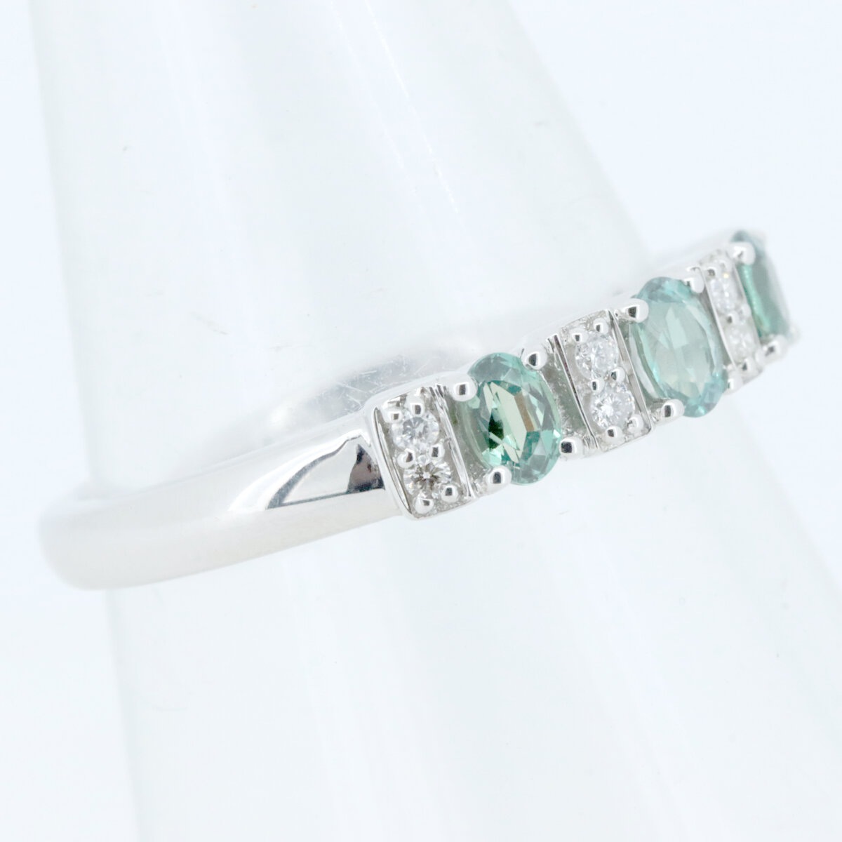 GSTV アレキサンドライト ダイヤモンド リング 指輪 0.25ct 0.07ct 15号 Pt950(プラチナ) 質屋出品