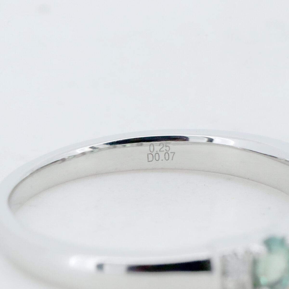 GSTV アレキサンドライト ダイヤモンド リング 指輪 0.25ct 0.07ct 15号 Pt950(プラチナ) 質屋出品