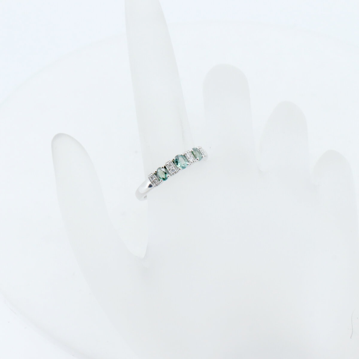 GSTV アレキサンドライト ダイヤモンド リング 指輪 0.25ct 0.07ct 15号 Pt950(プラチナ) 質屋出品