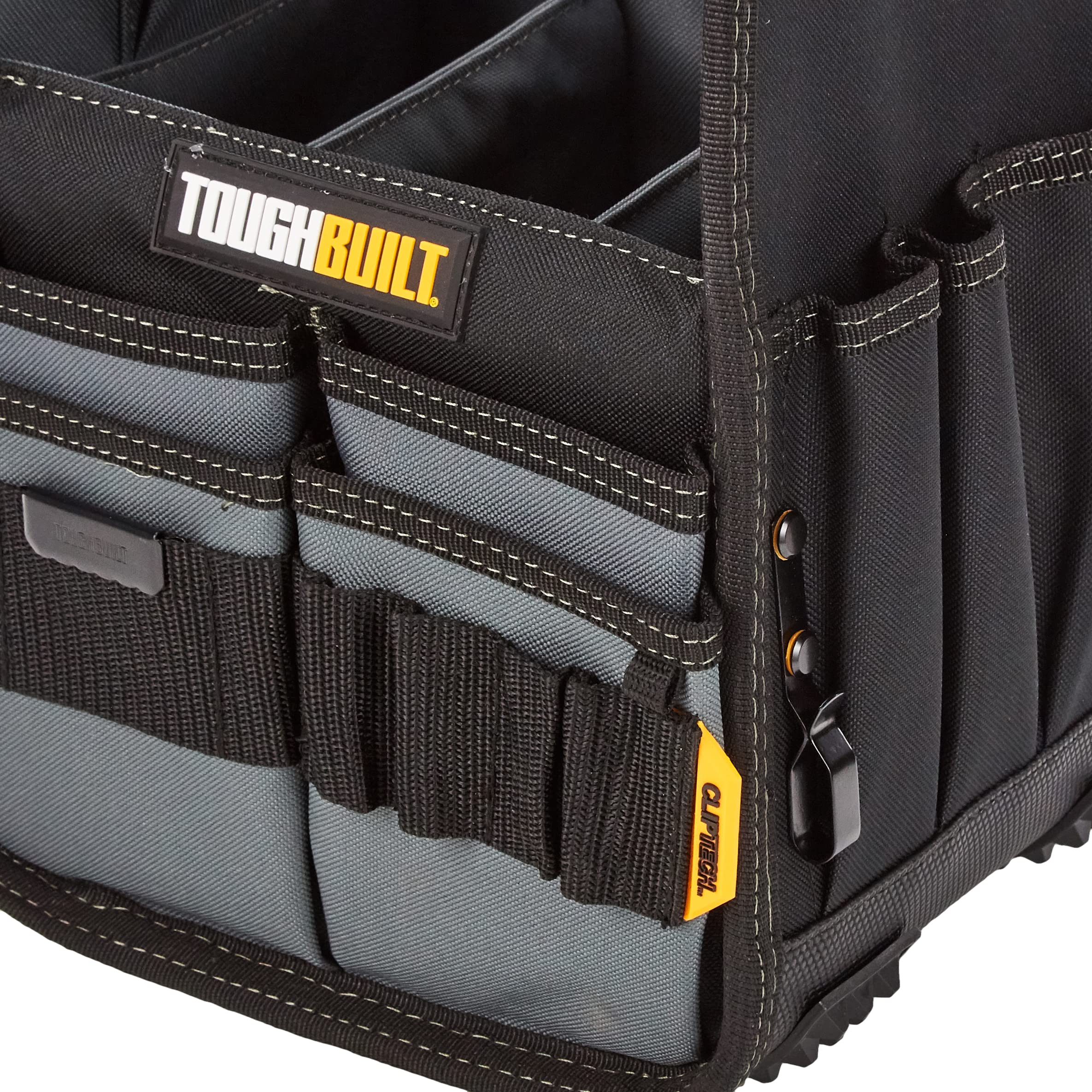 ToughBuilt 31インチポケット付きClipTech付き8インチトートバッグ TB-CT-180-8 ゴム ブラック_3