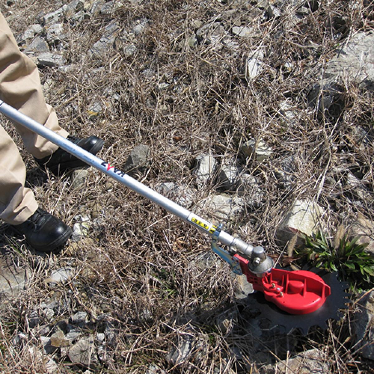 ニシガキ 草刈丸R N-837 下刃逆回転 ハサミ式バリカン 刈払機取付用 安全回転 バリカン 除草 草刈り