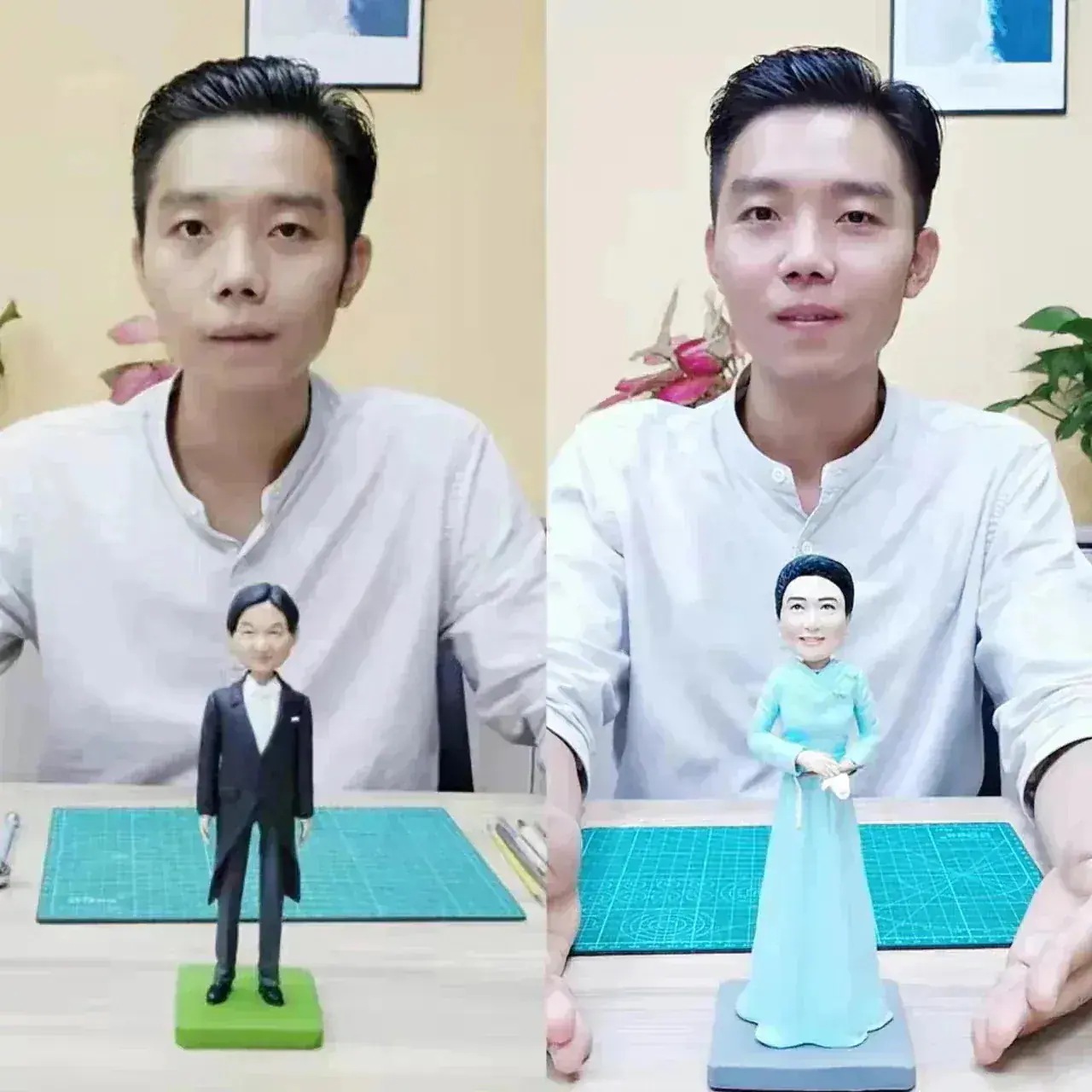 【オーダーメイド】3D肖像画 似顔絵 人形 フィギュア 結婚祝い 周年記念日 カップル 彼氏 彼女 夫婦 両親 贈呈品 記念品 【オーダーメイド】3D肖像画 似顔絵 人形 フィギュア 結婚祝い 周年記念日 カップル 彼氏 彼女 夫婦 両親 贈呈品 記念品