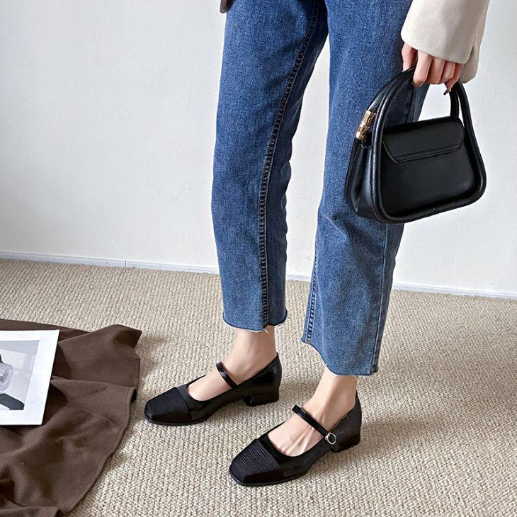 【韓国ins大人気】ローヒール パンプス ストラップ スクエアトゥ ぺたんこ PU フラット 韓国ファッション【k3-mxj5】【予約販売:15-20日】60込 【韓国ins大人気】ローヒール パンプス ストラップ スクエアトゥ ぺたんこ PU フラット 韓国ファッション【k3-mxj5】【予約販売:15-20日】60込