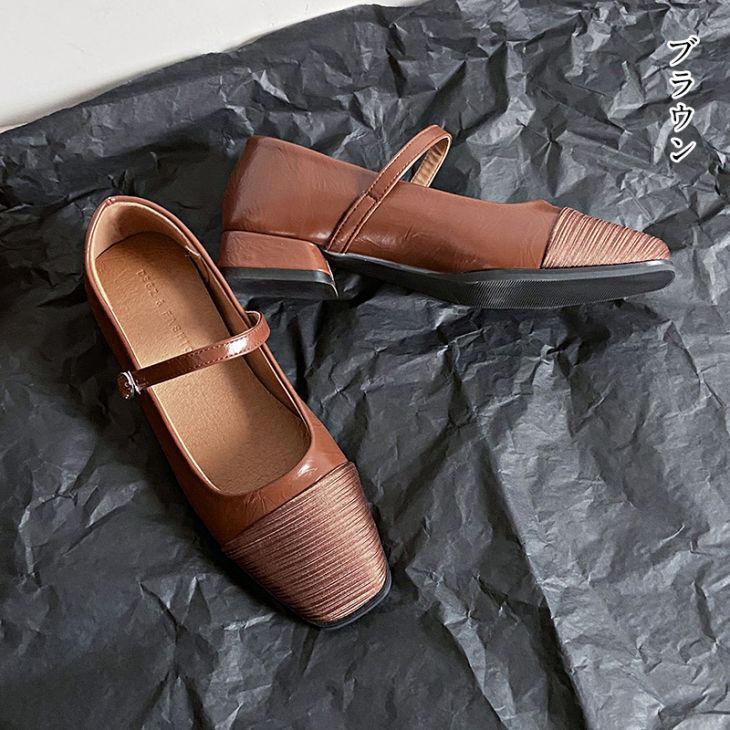 【韓国ins大人気】ローヒール パンプス ストラップ スクエアトゥ ぺたんこ PU フラット 韓国ファッション【k3-mxj5】【予約販売:15-20日】60込 【韓国ins大人気】ローヒール パンプス ストラップ スクエアトゥ ぺたんこ PU フラット 韓国ファッション【k3-mxj5】【予約販売:15-20日】60込