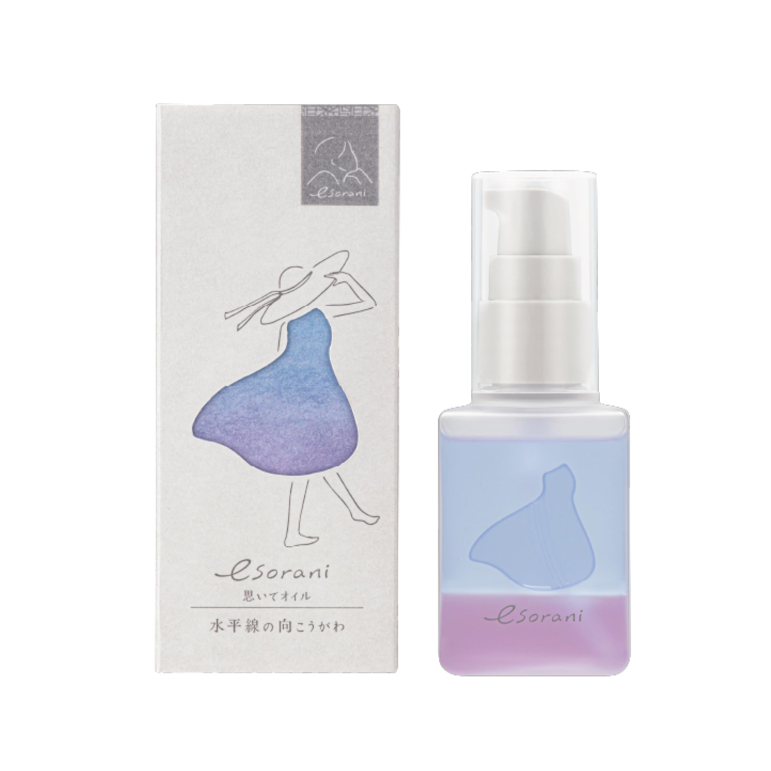 esorani(エソラニ) 思いでオイル ０１ 60ml 水平線の向こうがわ（透き通った風の香り） フェイスオイル オイル美容液 保湿 オールインワン メイク下地 ボディ 髪