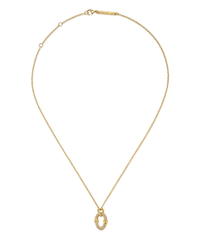 【HYERES LOR】23SS★ Erite23 SV(Y) Pave Necklace 45CM HYERES LOR] Erite23 SV(Y) Pave Necklace 45CM ネックレス