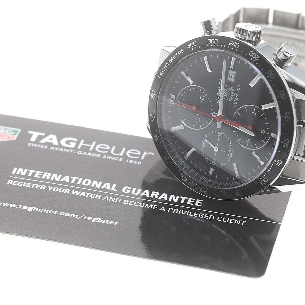 タグホイヤー TAG HEUER CV2014-2 カレラ クロノグラフ デイト 自動巻き メンズ 保証書付き_881853【中古】
