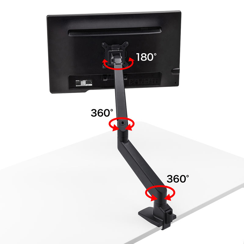 水平垂直多関節液晶モニターアーム ブラック CR-LA1301BKN2
