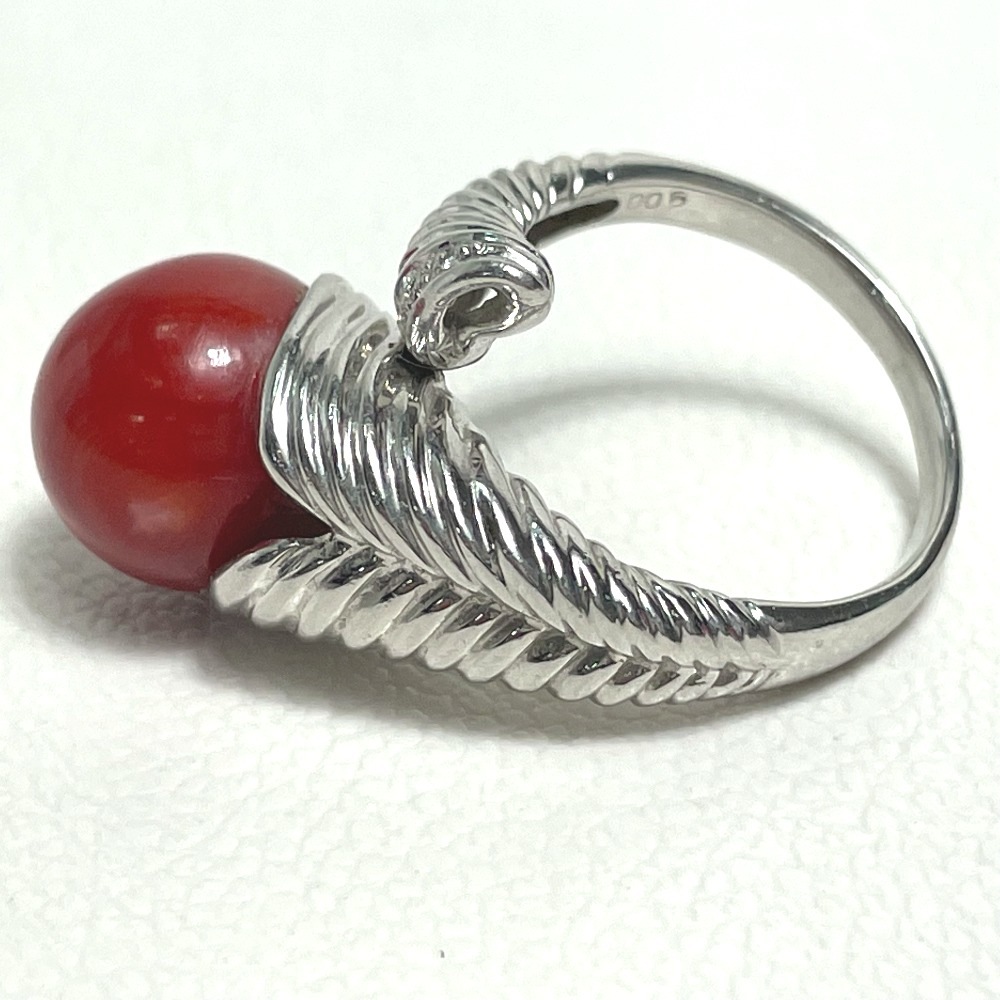 JEWELRY リサイクルジュエリー リング指輪 赤珊瑚12.5mm Pt900