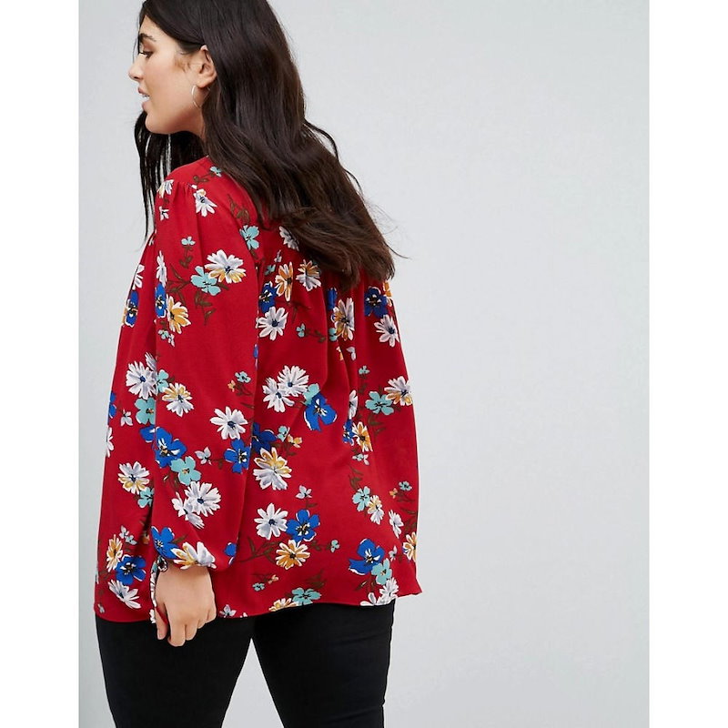 アリス アンド ユー レディース トップス【Alice & You Relaxed Smock Top In Bold Floral】Red multi アリス アンド ユー レディース トップス【Alice & You Relaxed Smock Top In Bold Floral】Red multi
