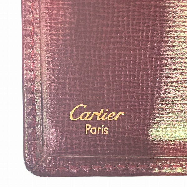 カルティエ マストライン ボルドー がま口 三つ折り財布 レディース カルティエ マストライン ボルドー がま口 三つ折り財布 レディース
