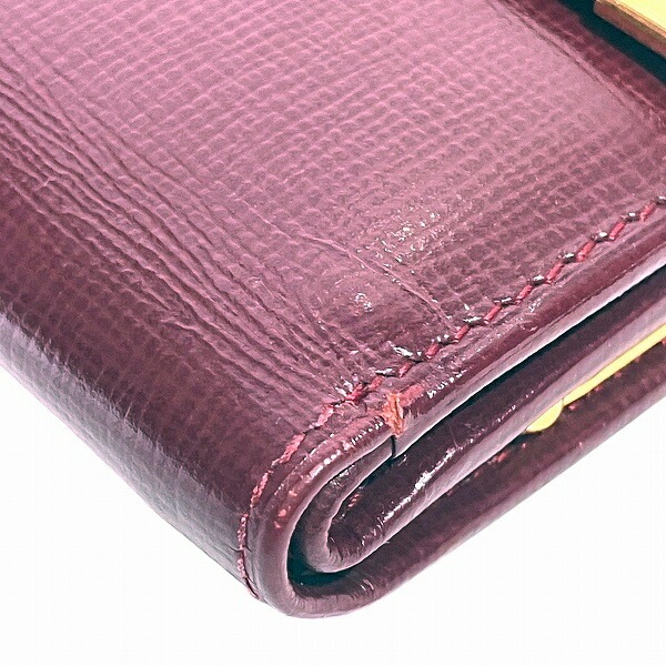 カルティエ マストライン ボルドー がま口 三つ折り財布 レディース カルティエ マストライン ボルドー がま口 三つ折り財布 レディース