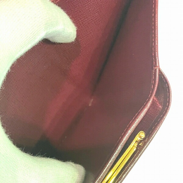 カルティエ マストライン ボルドー がま口 三つ折り財布 レディース カルティエ マストライン ボルドー がま口 三つ折り財布 レディース