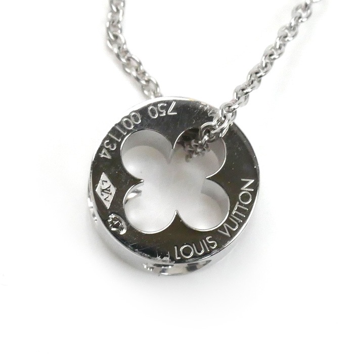 LOUIS VUITTON ルイ・ヴィトン K18WG ホワイトゴールド パンダンティフアンプラント ネックレス Q93167 001134 ピンクサファイア 6.5g 40cm レディース 中古 美 LOUIS VUITTON ルイ・ヴィトン K18WG ホワイトゴールド パンダンティフアンプラント ネックレス Q93167 001134 ピンクサファイア 6.5g 40cm レディース 中古 美