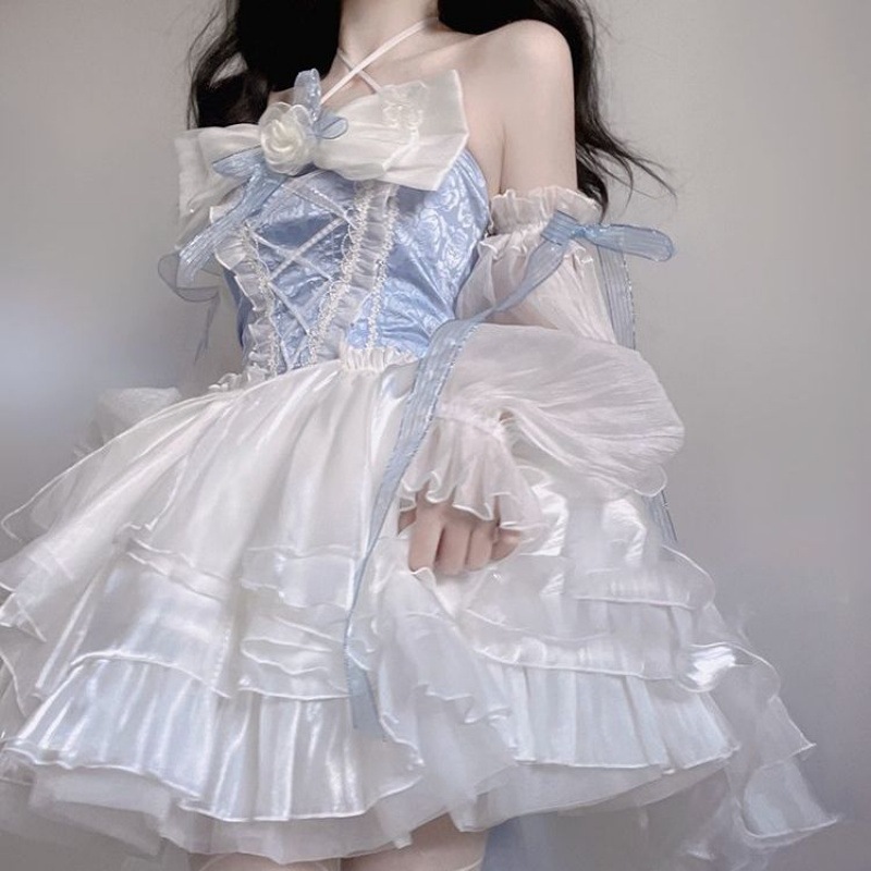 【本日限定】恋の神様の御用心 ロリータ ロリータ サスペンダー 女性 制服 可愛い プリンセスドレス ショートスカート 夏 コスチューム