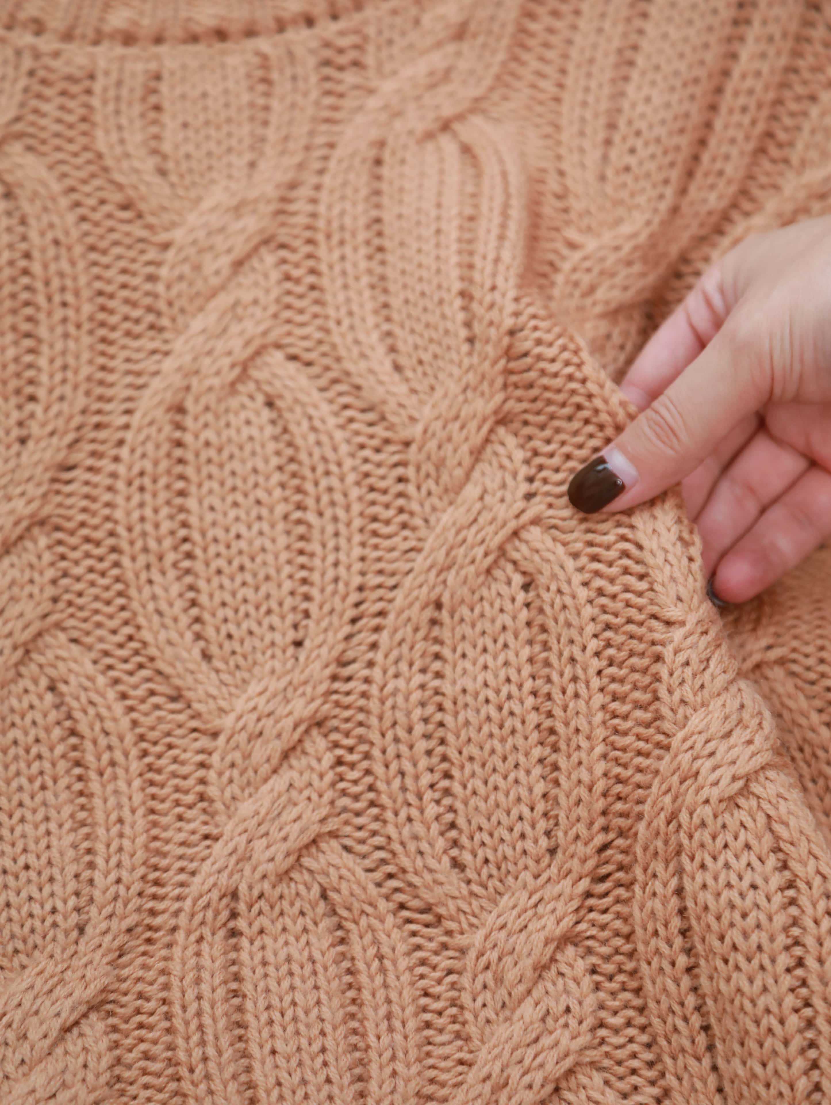 【2024新作】ケーブル編みニットセーター アイボリー ラベンダー ブラウン M L レディース 長袖 100%ウール ゆったりシルエット クルーネック 秋冬 暖かい 無地 カジュアル クラシカ 【2024新作】ケーブル編みニットセーター アイボリー ラベンダー ブラウン M L レディース 長袖 100%ウール ゆったりシルエット クルーネック 秋冬 暖かい 無地 カジュアル クラシカ