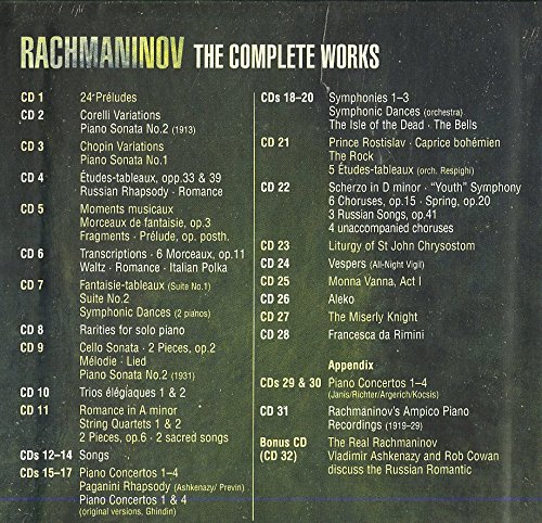Rachmaninov: The : CD 再入荷定番