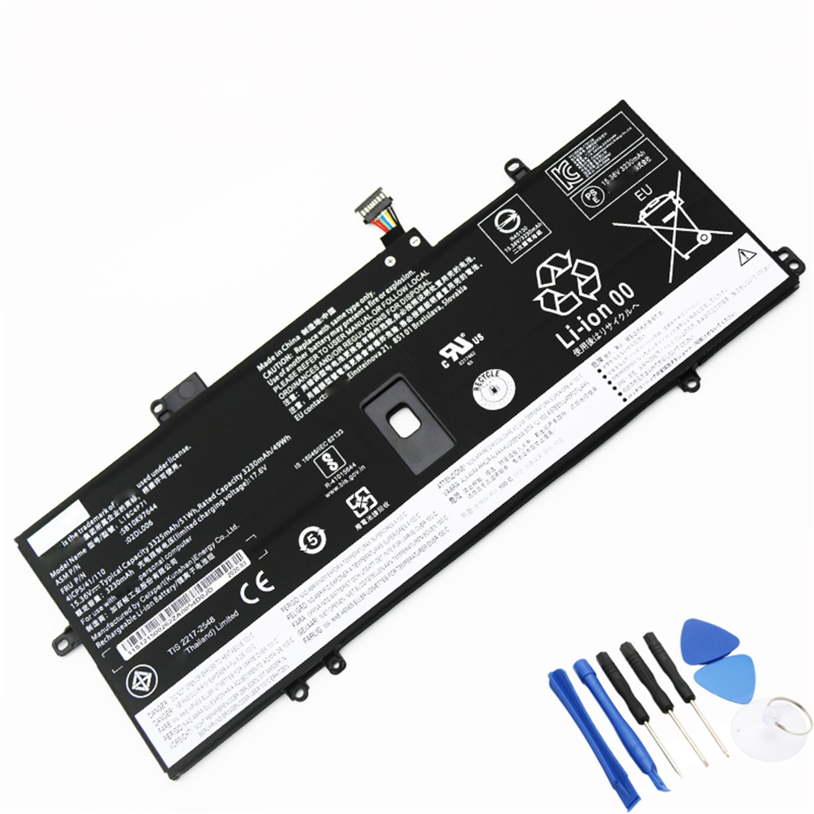 L18C4P71 電池・Lenovo/ThinkPadノートパソコン互換 51Wh/3325mAh X1 Carbon 2019/2020 7th TP00109A TP00109B X1 Yoga