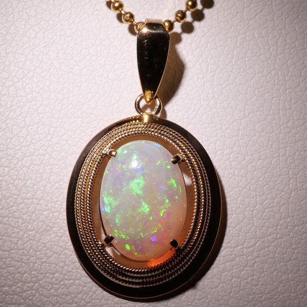 K18 18金 YG イエローゴールド ネックレス オパール 約40cm ジュエリー 中古 K18 18金 YG イエローゴールド ネックレス オパール 約40cm ジュエリー 中古