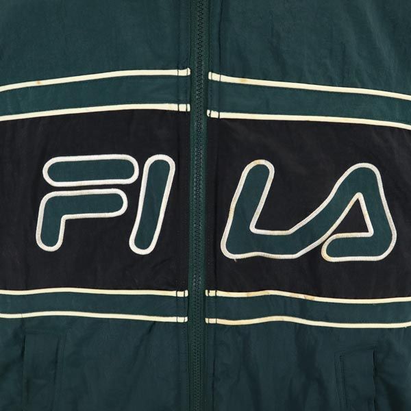 90s オールド ナイロン 中綿ジャケット S グリーン系 メンズ