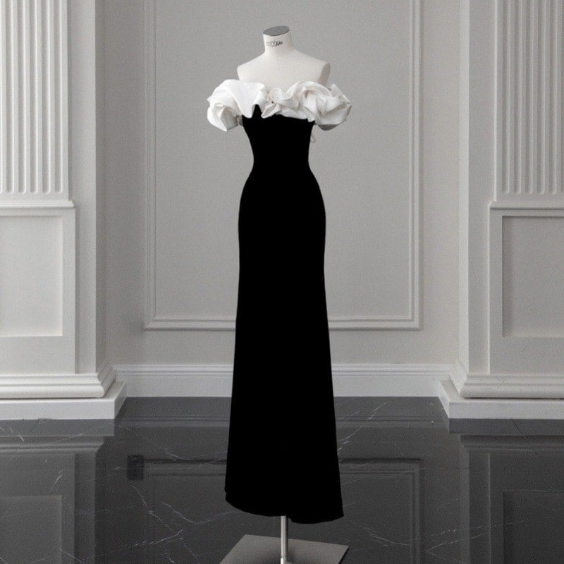 パーティードレス人気 2025 新作 ブラック 高級感 ウェディングドレス 花嫁ロングドレス 結婚式ワンピース 気質 結婚式 演奏会 発表会 卒業式 成人式 同窓会 ドレス韓国ファッション パーティードレス人気 2025 新作 ブラック 高級感 ウェディングドレス 花嫁ロングドレス 結婚式ワンピース 気質 結婚式 演奏会 発表会 卒業式 成人式 同窓会 ドレス韓国ファッション