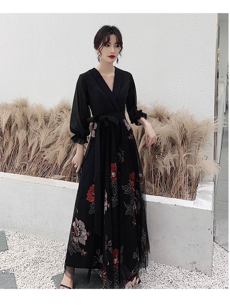 パーティードレス かっこいい 個性的 ロング 黒 袖あり 花柄 レース 大きいサイズ きれい 透け感 長袖 韓国 演奏会 ロングドレス フォーマル 結婚式 二次会 お呼ばれ ドレス Aライン ボタニカ パーティードレス かっこいい 個性的 ロング 黒 袖あり 花柄 レース 大きいサイズ きれい 透け感 長袖 韓国 演奏会 ロングドレス フォーマル 結婚式 二次会 お呼ばれ ドレス Aライン ボタニカ