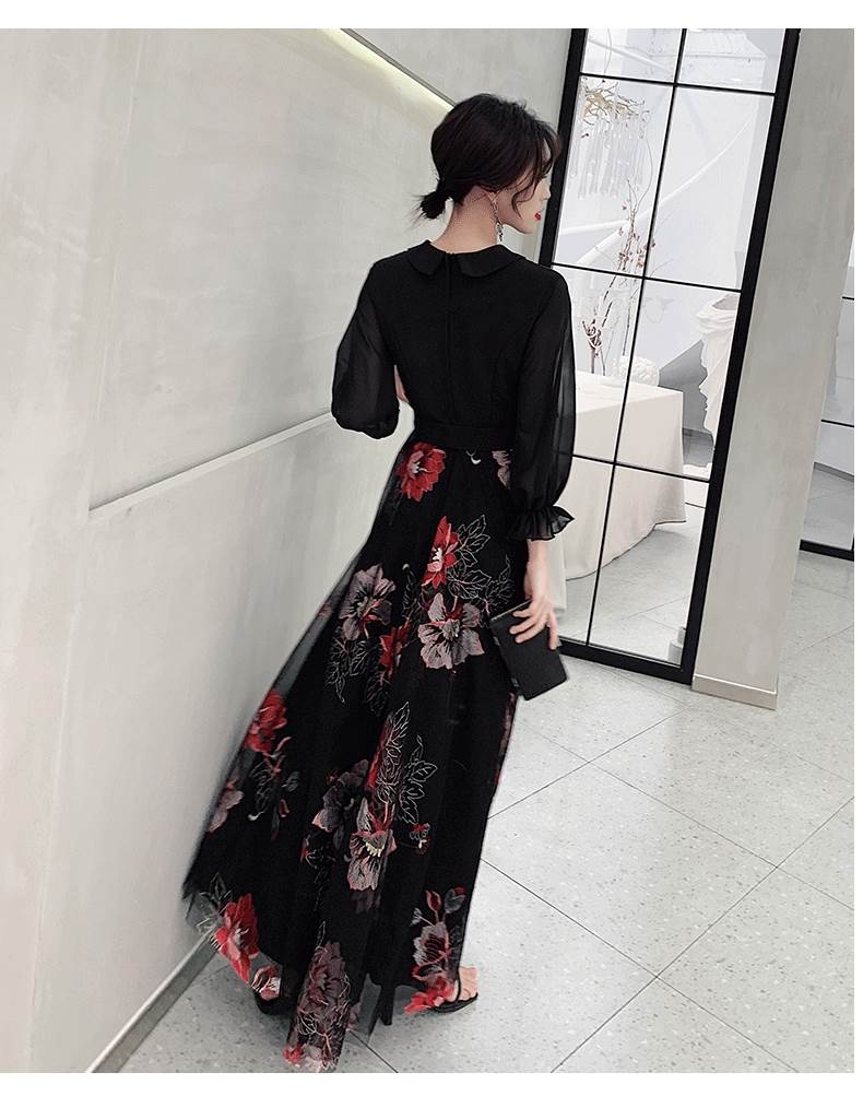 パーティードレス かっこいい 個性的 ロング 黒 袖あり 花柄 レース 大きいサイズ きれい 透け感 長袖 韓国 演奏会 ロングドレス フォーマル 結婚式 二次会 お呼ばれ ドレス Aライン ボタニカ パーティードレス かっこいい 個性的 ロング 黒 袖あり 花柄 レース 大きいサイズ きれい 透け感 長袖 韓国 演奏会 ロングドレス フォーマル 結婚式 二次会 お呼ばれ ドレス Aライン ボタニカ