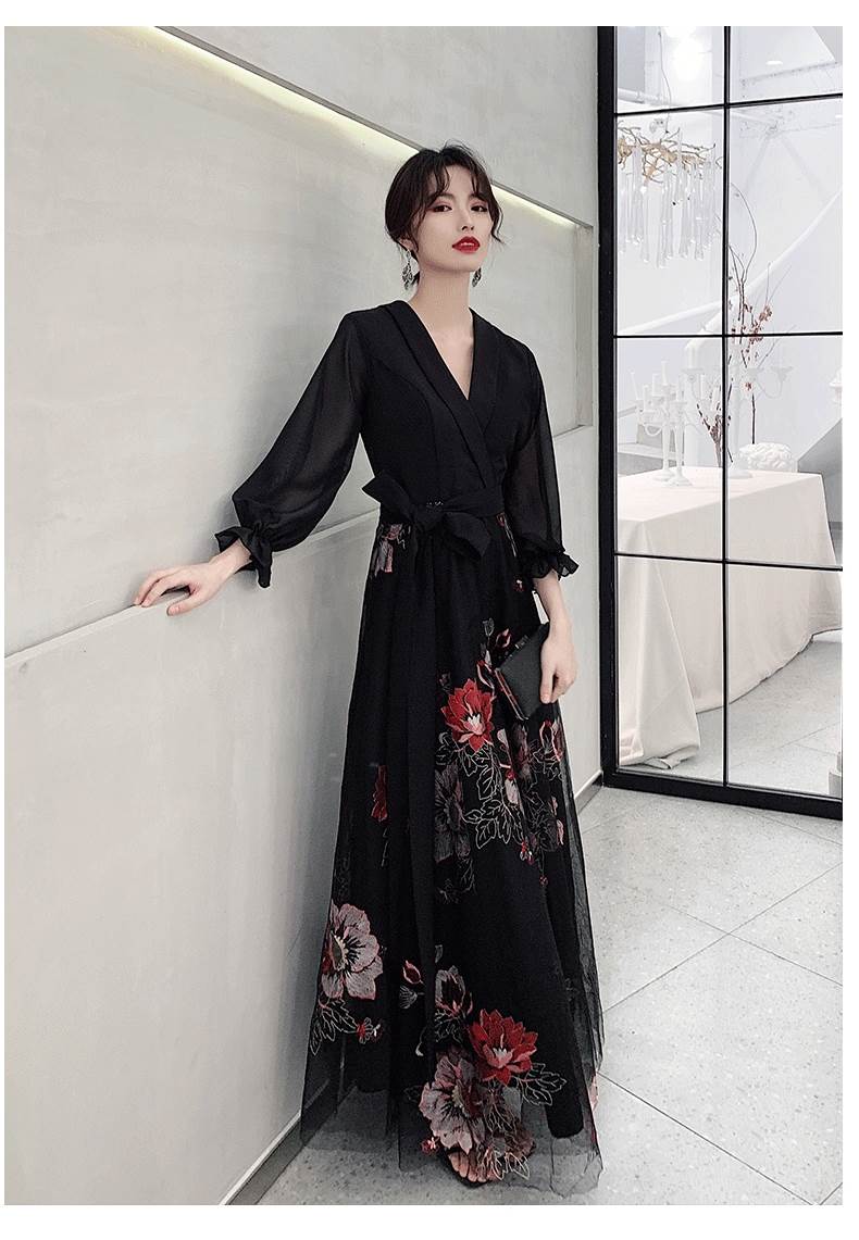パーティードレス かっこいい 個性的 ロング 黒 袖あり 花柄 レース 大きいサイズ きれい 透け感 長袖 韓国 演奏会 ロングドレス フォーマル 結婚式 二次会 お呼ばれ ドレス Aライン ボタニカ パーティードレス かっこいい 個性的 ロング 黒 袖あり 花柄 レース 大きいサイズ きれい 透け感 長袖 韓国 演奏会 ロングドレス フォーマル 結婚式 二次会 お呼ばれ ドレス Aライン ボタニカ