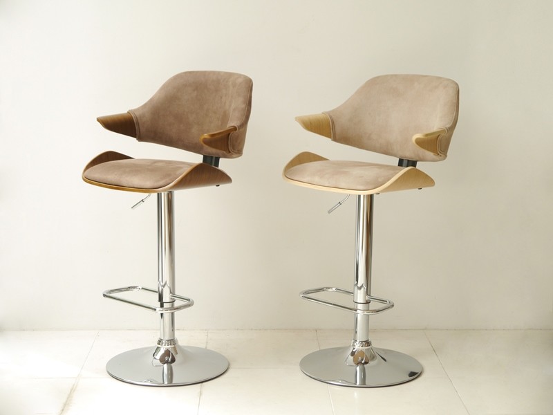 カウンターチェア ハイチェア レザー レトロ ヴィンテージ おしゃれ 椅子 チェア いす イス バーチェア スタンドチェア 座面高さ90-112cm クロムメッキ