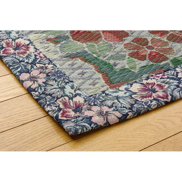 い草ラグカーペット 『DxロザンヌNF』 約191x191cm（裏：不織布）