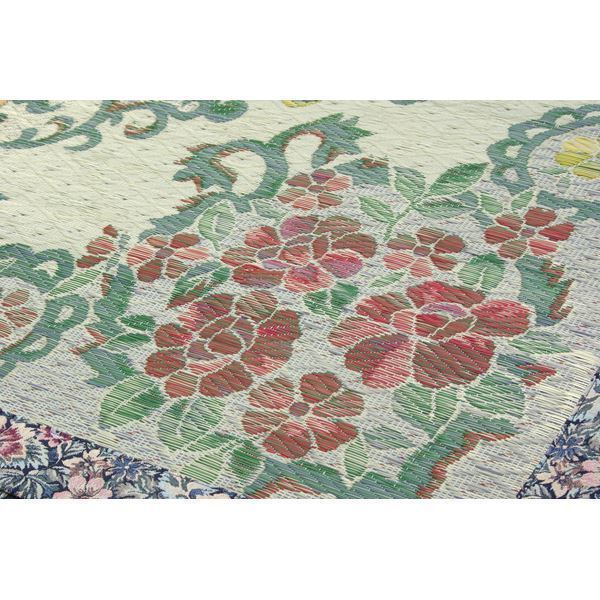 い草ラグカーペット 『DxロザンヌNF』 約191x191cm（裏：不織布）