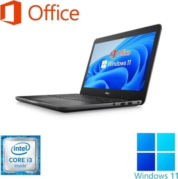 【サポート付き】DELL 3380 SSD:1000GB 大容量メモリー:8GB Office2019 ノートPC カメラ搭載 & ロジクール K380BK ワイヤレスキーボード
