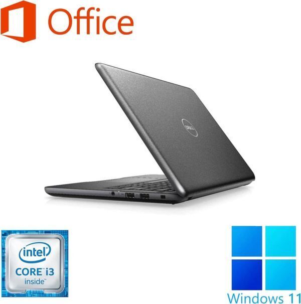 【サポート付き】DELL 3380 SSD:1000GB 大容量メモリー:8GB Office2019 ノートPC カメラ搭載 & ロジクール K380BK ワイヤレスキーボード